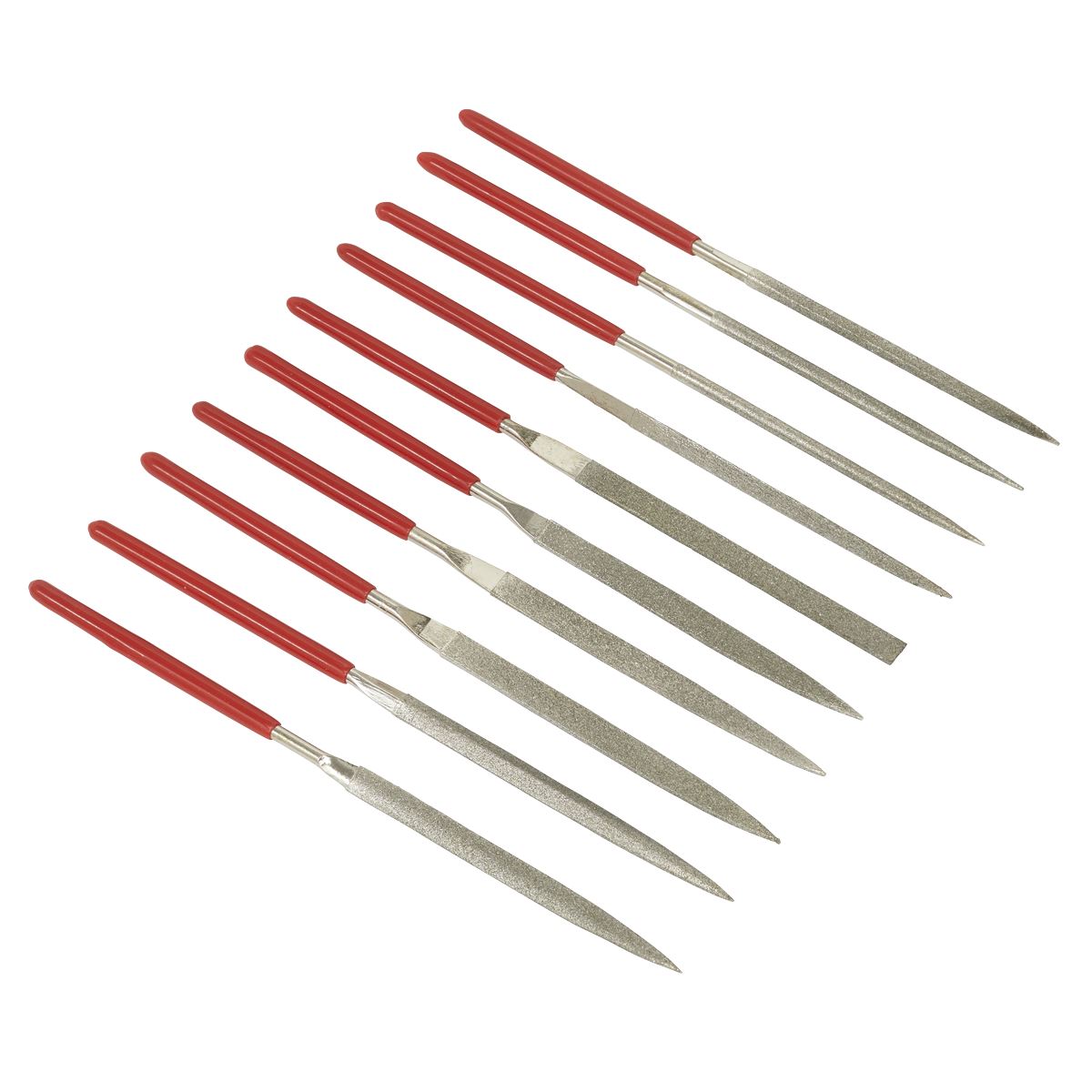 Sealey AK577 Diamond Needle File Set 10pc Sealey