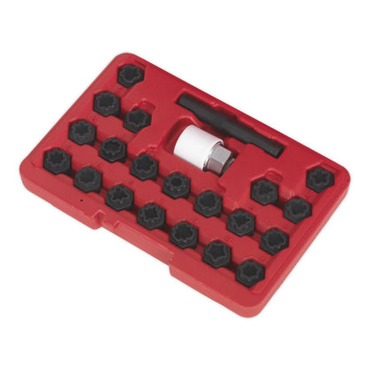 Sealey SX206 Locking Wheel Nut Key Set 22pc - Audi Sealey