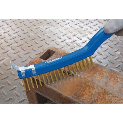 Draper 17181 Brass Wire Scratch Brush with Scraper 350mm Draper