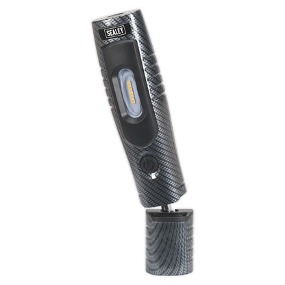 Sealey LED3602CF Rechargeable 360° Inspection Light 4W & 3W SMD LED Carbon Fibre Effect Lithium-ion Sealey