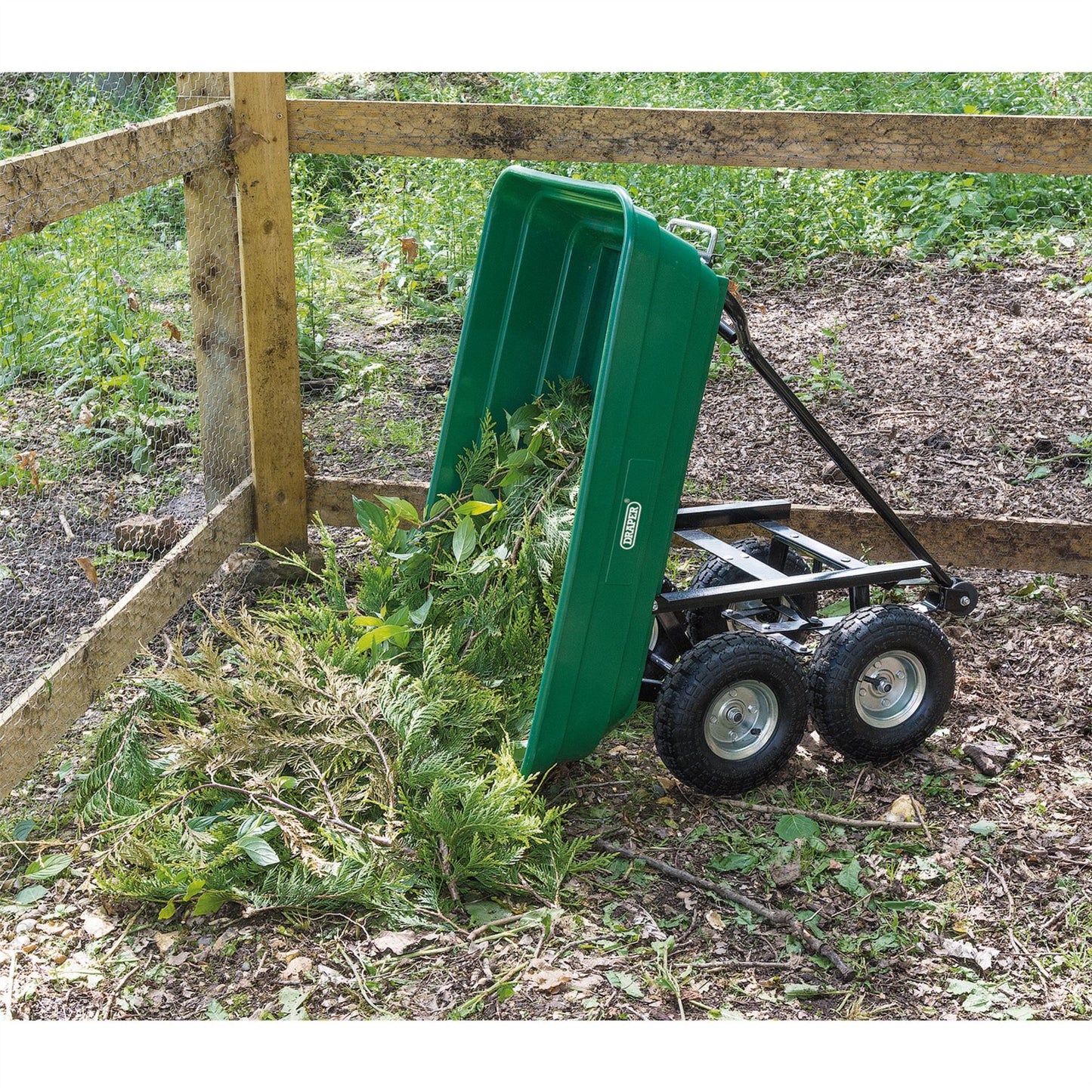 Draper 58553 Garden Tipping Trolley Cart 75L Draper