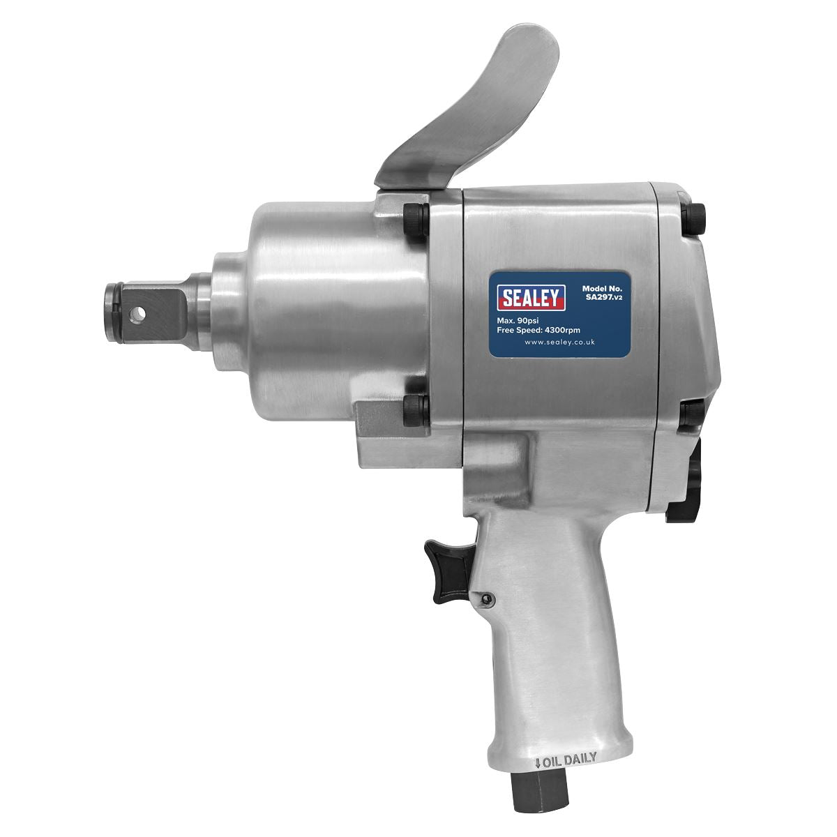 Sealey SA297 Air Impact Wrench 1"Sq Drive Pistol Type - Twin Hammer Sealey