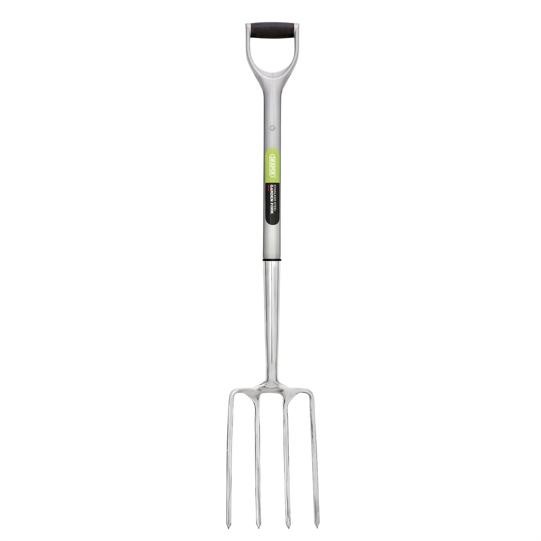 Draper 83755 Stainless Steel Garden Fork with Soft Grip Handle Draper