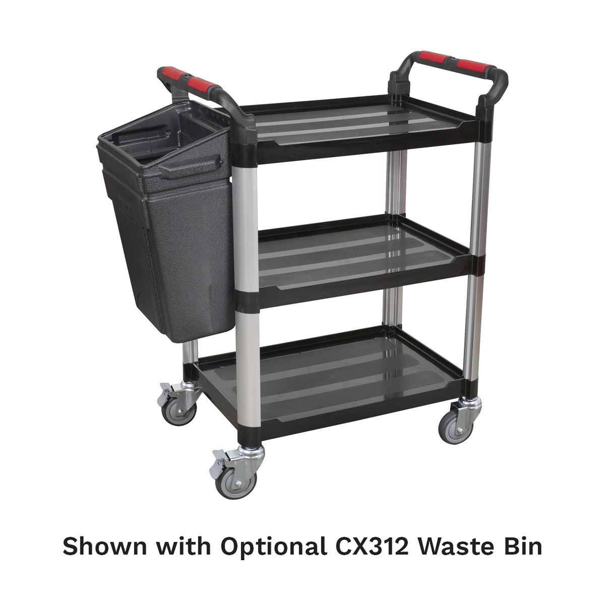 Sealey CX309 Workshop Trolley 3-Level Composite - 3 Wall Sealey