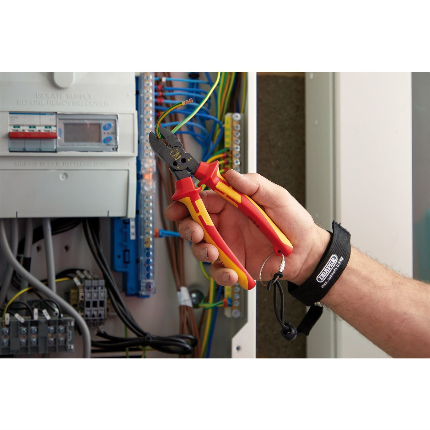 Draper 13643 XP1000® VDE Tethered 4-in-1 Combination Cutter 180mm Draper