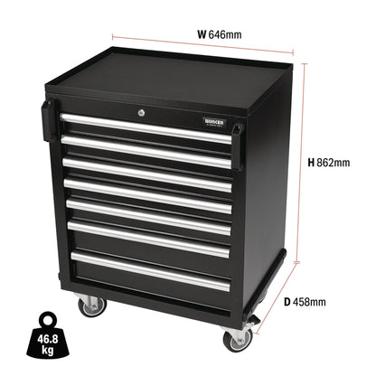 Draper 29779 BUNKER® Modular Mobile Cabinet 7 Drawer 646mm Draper