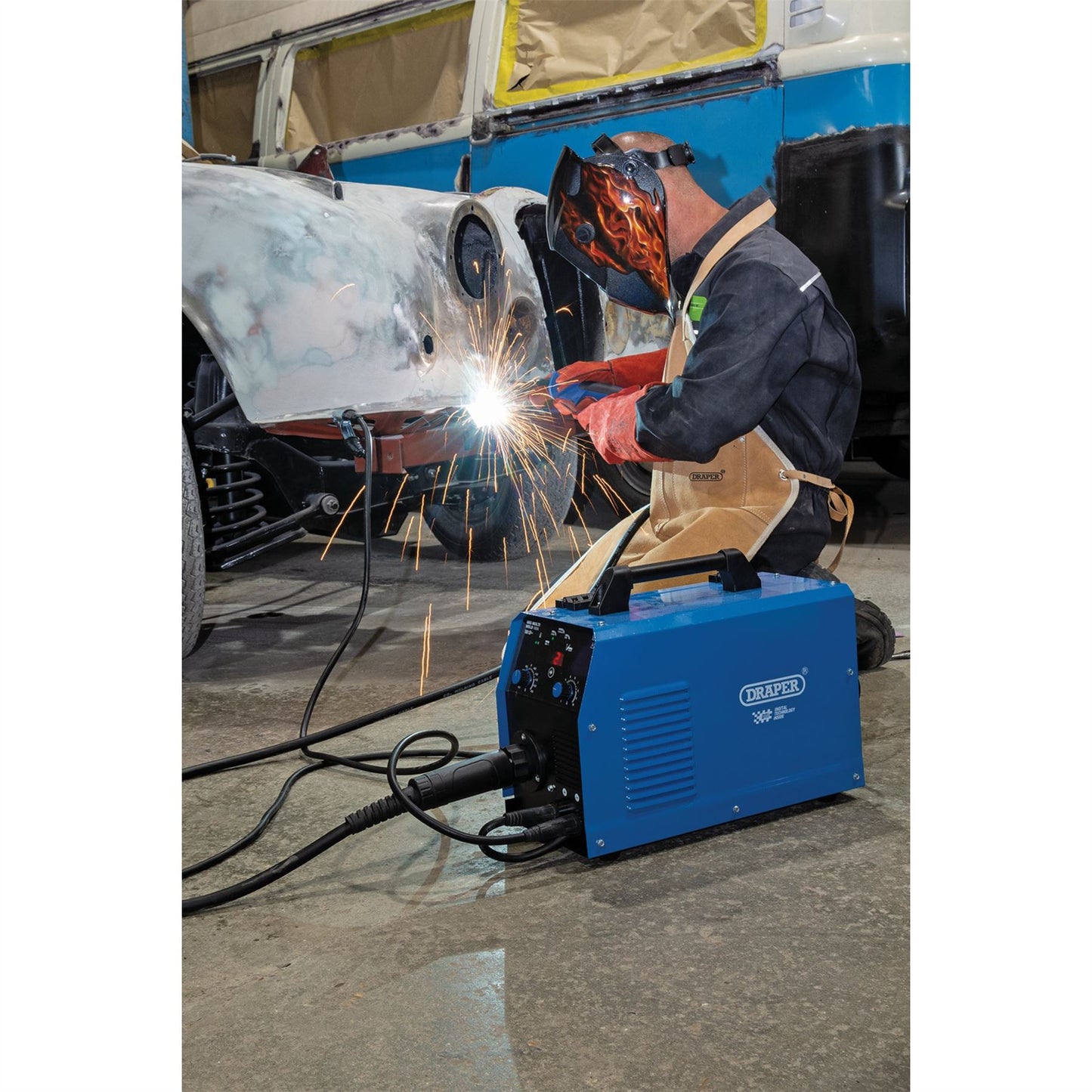 Draper 70047 Gas/Gasless MIG Inverter Multi-Welder Dti 160A Draper