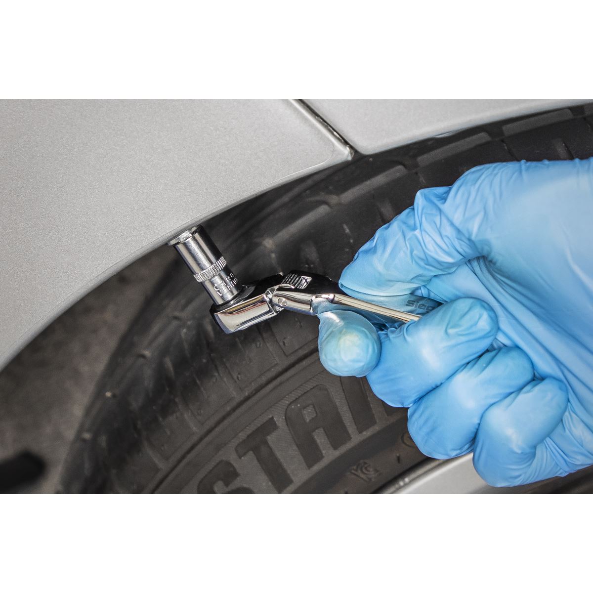 Siegen S01254 Micro Flexi-Head Ratchet Wrench 1/4"Sq Drive Sealey