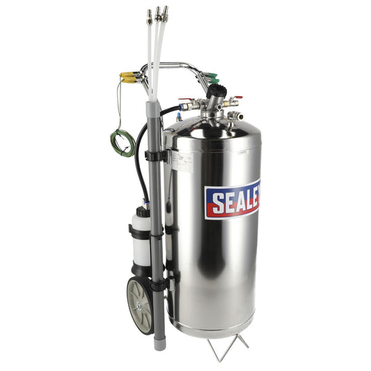 Sealey TP200S Air Operated Fuel Drainer 40L Stainless Steel Sealey