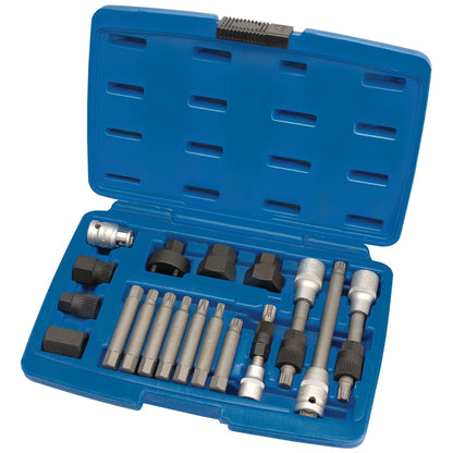 Draper 31921 Alternator Pulley Tool Kit 18 Piece Draper