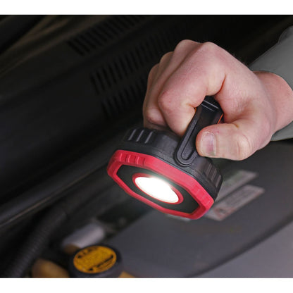 Sealey LED700PR Rechargeable Pocket Floodlight with Magnet 360° 7W COB LED - Red Sealey