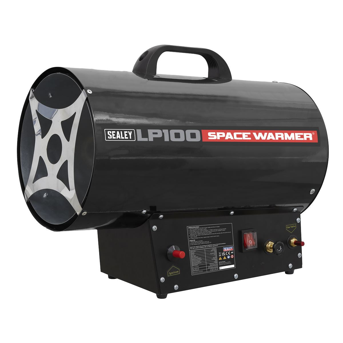Sealey LP100 Space Warmer® Propane Heater 61000-102000Btu/hr (18-30kW) Sealey
