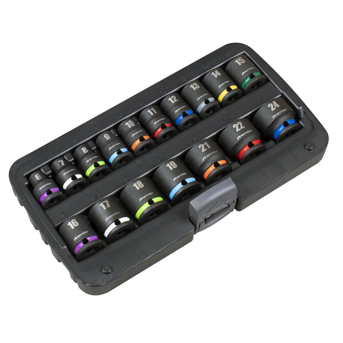 Sealey AK68218 Impact Socket Set 3/8"Sq Drive 17pc Sealey