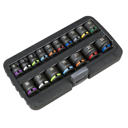 Sealey AK68218 Impact Socket Set 3/8"Sq Drive 17pc Sealey