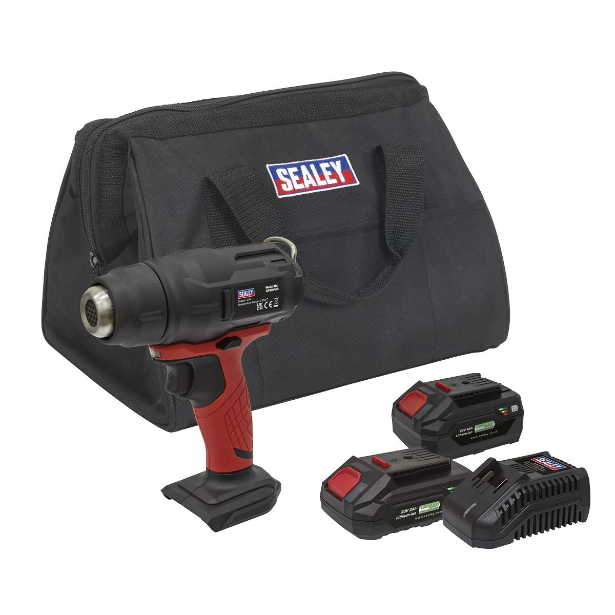 Sealey CP20VHGKIT2 Cordless Hot Air Gun Kit 20V SV20 Series - 2 Batteries Sealey