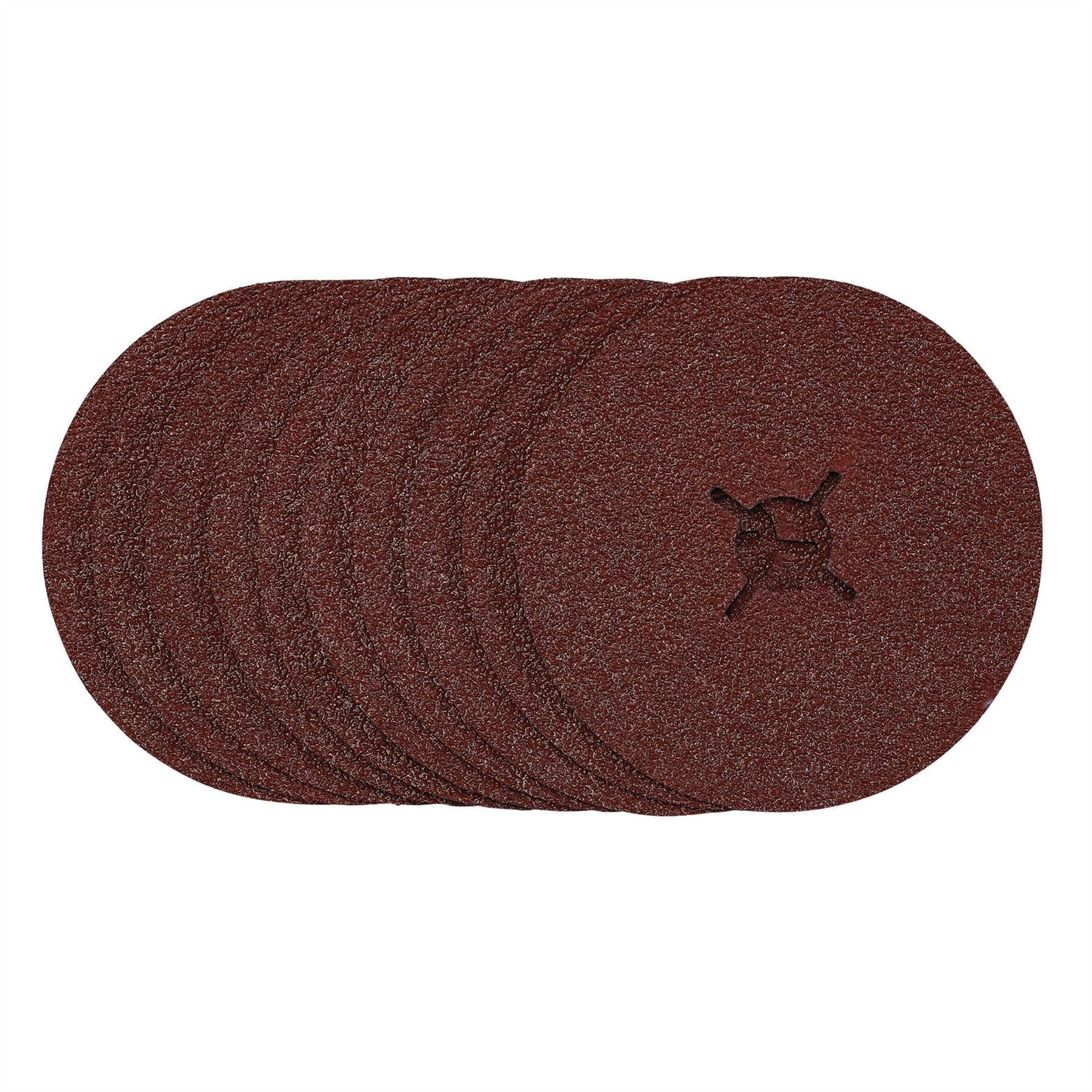 Draper 68628 Fibre Sanding Discs 125mm 36 Grit Pack of 10 Draper
