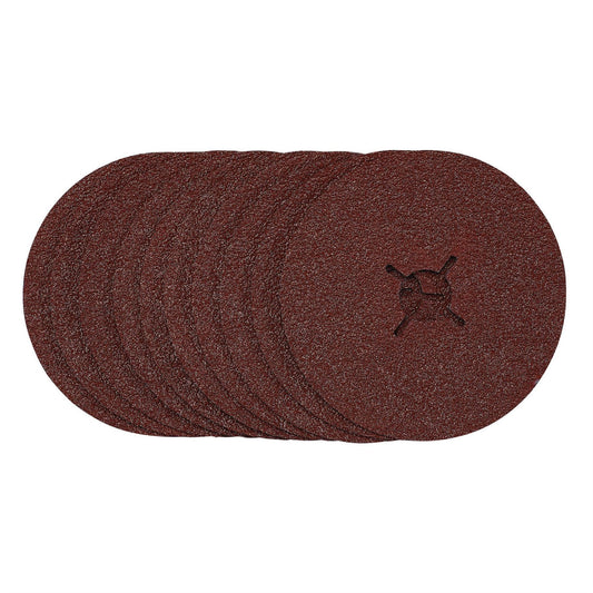 Draper 68628 Fibre Sanding Discs 125mm 36 Grit Pack of 10 Draper