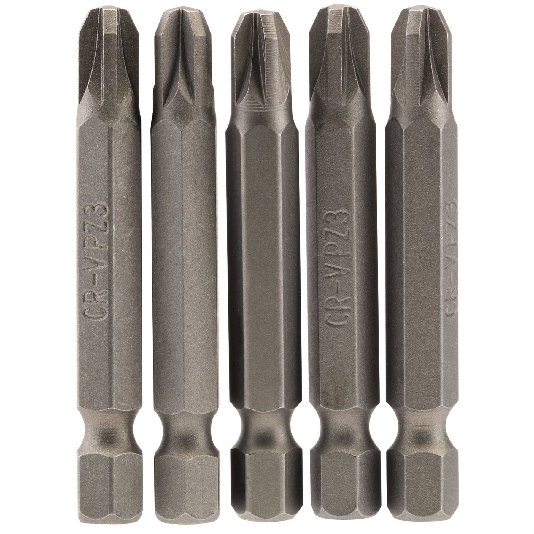 Draper 64286 PZ Type Insert Bit 1/4" Hex 50mm Long No.3 Pack of 5 Draper