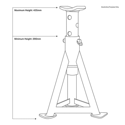 Sealey AS3G Premier Axle Stands (Pair) 3 Tonne Capacity per Stand - Green Sealey