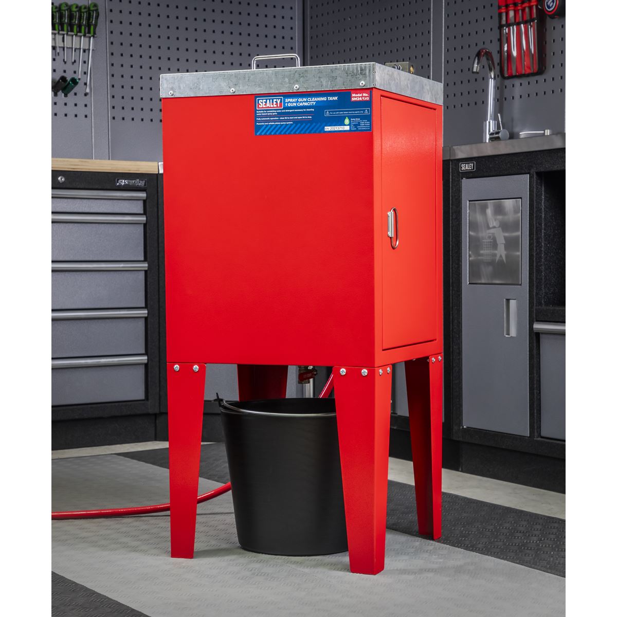 Sealey SM24/1 Spray Gun Cleaning Tank 1 Gun Capacity Sealey