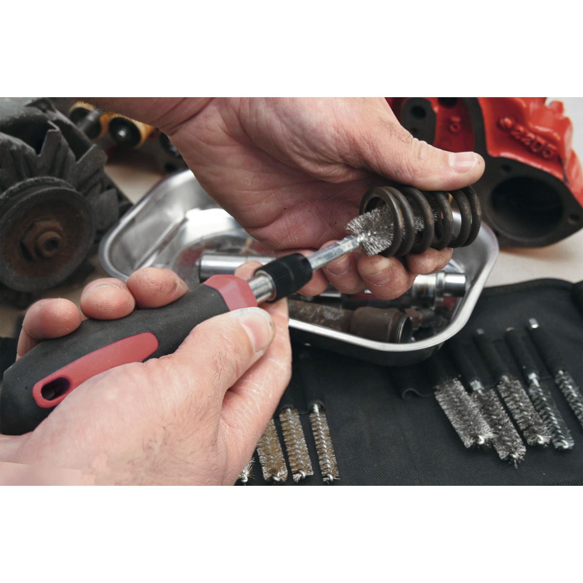 Sealey VS1800 Cleaning & Decarbonising Brush Set 20pc Sealey