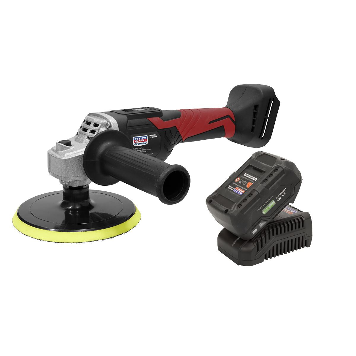Sealey CP20VRPKIT Cordless Rotary Polisher Kit 20V 4Ah SV20 Series Ø150mm Sealey