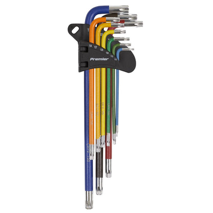Sealey AK7194 TRX-Star* Key Set 9pc Colour-Coded Extra-Long Sealey