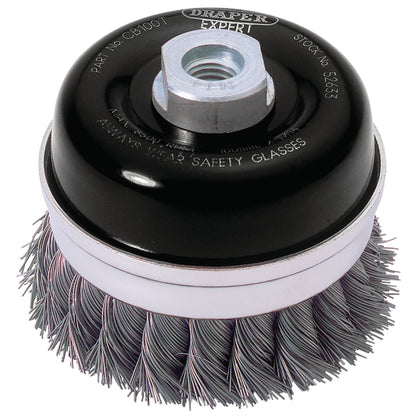 Draper 52633 Expert Steel Twist Knot Wire Cup Brush 100mm M14 Draper