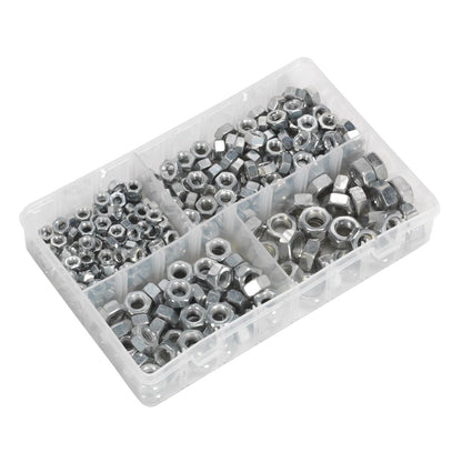 Sealey AB030SN Steel Nut Assortment 320pc 1/4"-1/2"UNC Sealey