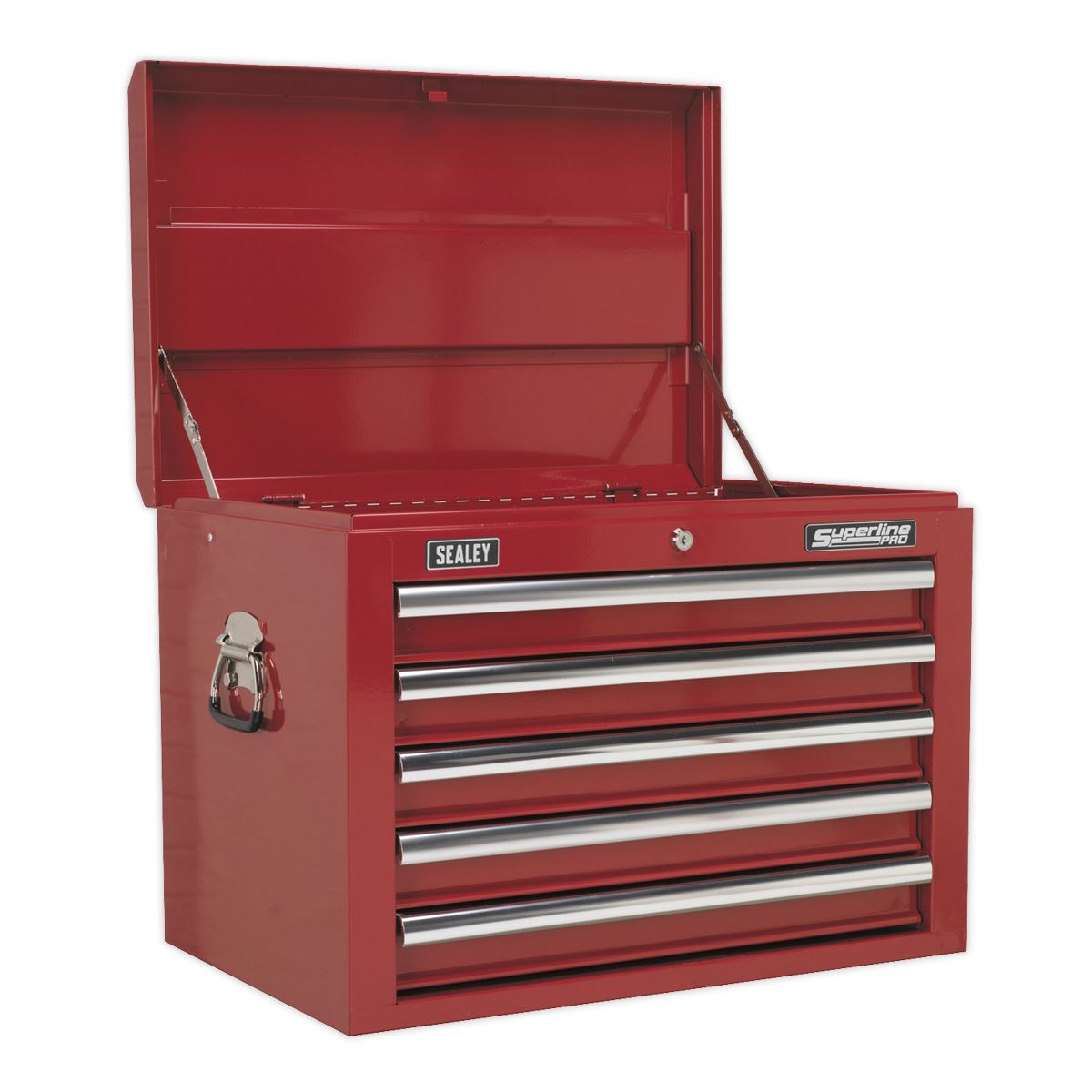 Sealey TBTPCOMBO1 Tool Chest Combination 14 Drawer with Ball-Bearing Slides - Red & 446pc Tool Kit Sealey