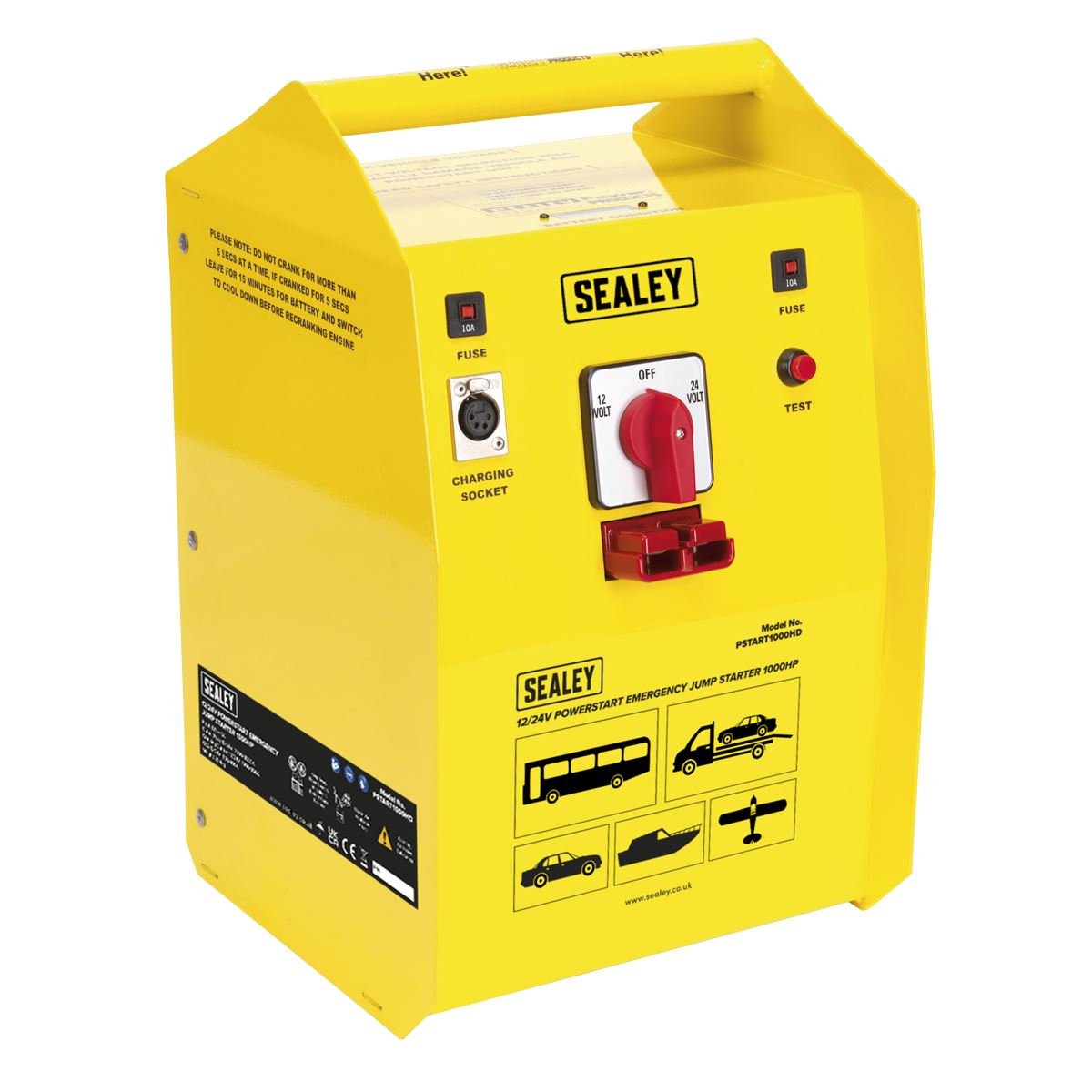 Sealey PSTART1000HD PowerStart Emergency Heavy-Duty Jump Starter 1000hp Start 12/24V Sealey