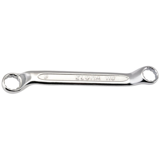 Elora 02612 Midget Deep Crank Metric Ring Spanner 8 x 9mm Elora