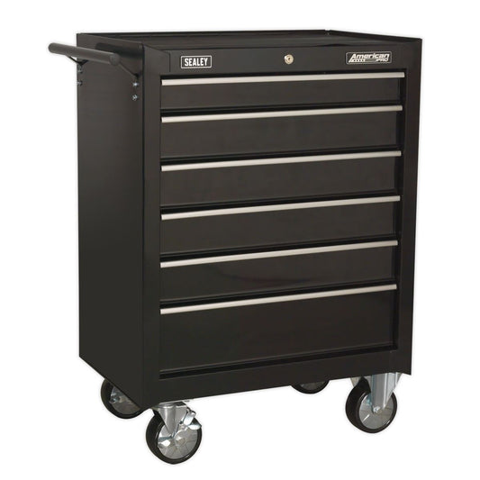 Sealey AP226B Rollcab 6 Drawer with Ball-Bearing Slides - Black Sealey