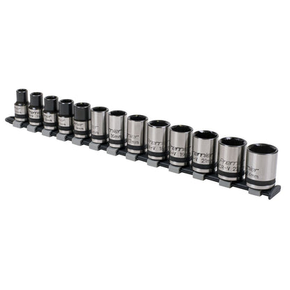 Sealey AK2742B Socket Set 13pc 1/2"Sq Drive Lock-On™ 6pt Metric - Premier Black Sealey