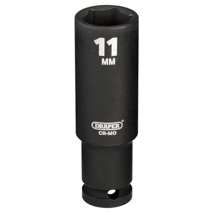Draper 05189 Expert HI-TORQ® 6 Point Deep Impact Socket 1/4" Sq. Dr. 11mm Draper
