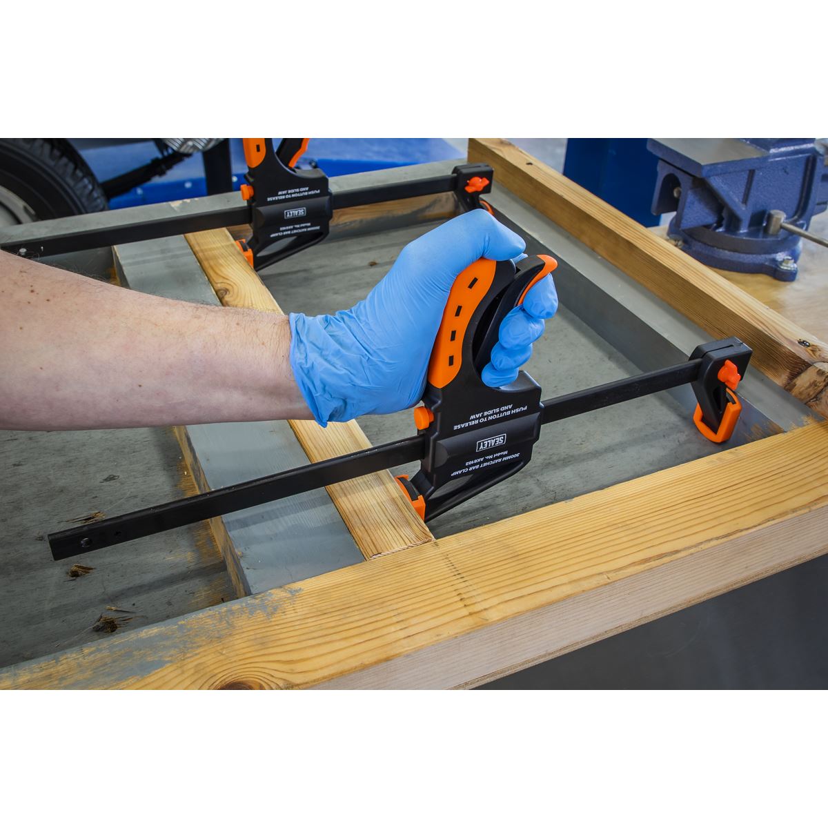 Sealey AK61024 Ratchet Bar Clamp 300mm  4pc Set Sealey