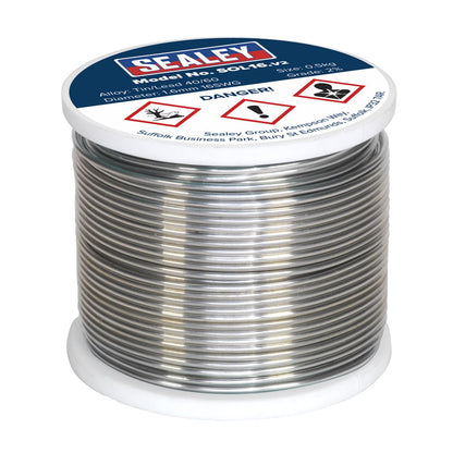 Sealey SOL16 Solder Wire Quick Flow 1.6mm/16SWG 40/60 0.5kg Reel Sealey