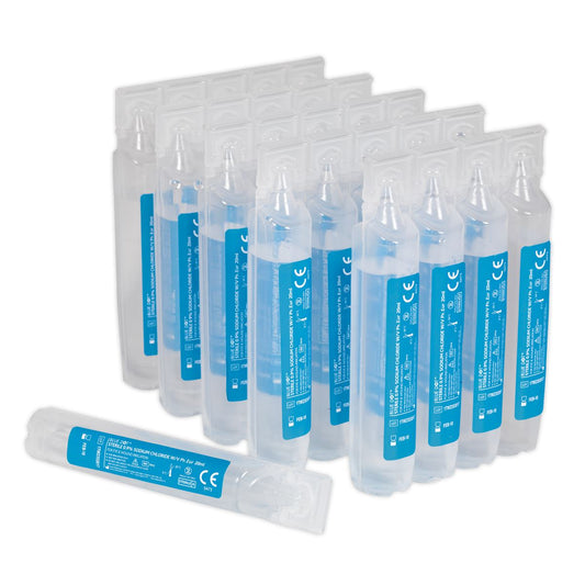 Sealey EWS25 Eye/Wound Wash Solution Pods Pack of 25 Sealey