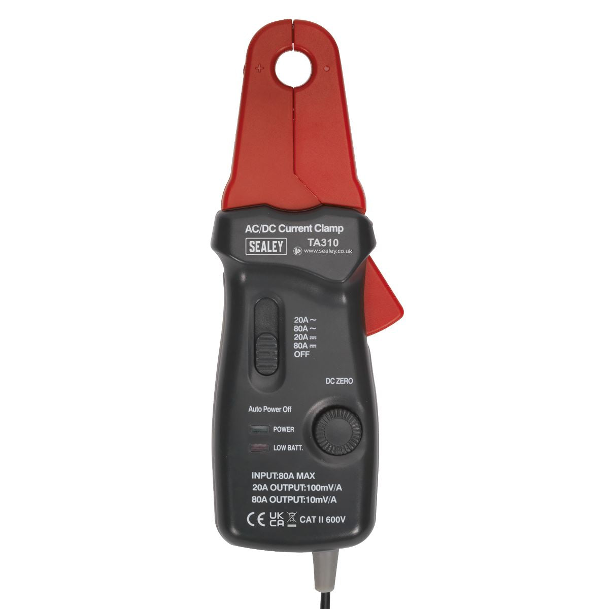 Sealey TA310 Current Clamp 20A/80A AC/DC - 12mm Sealey