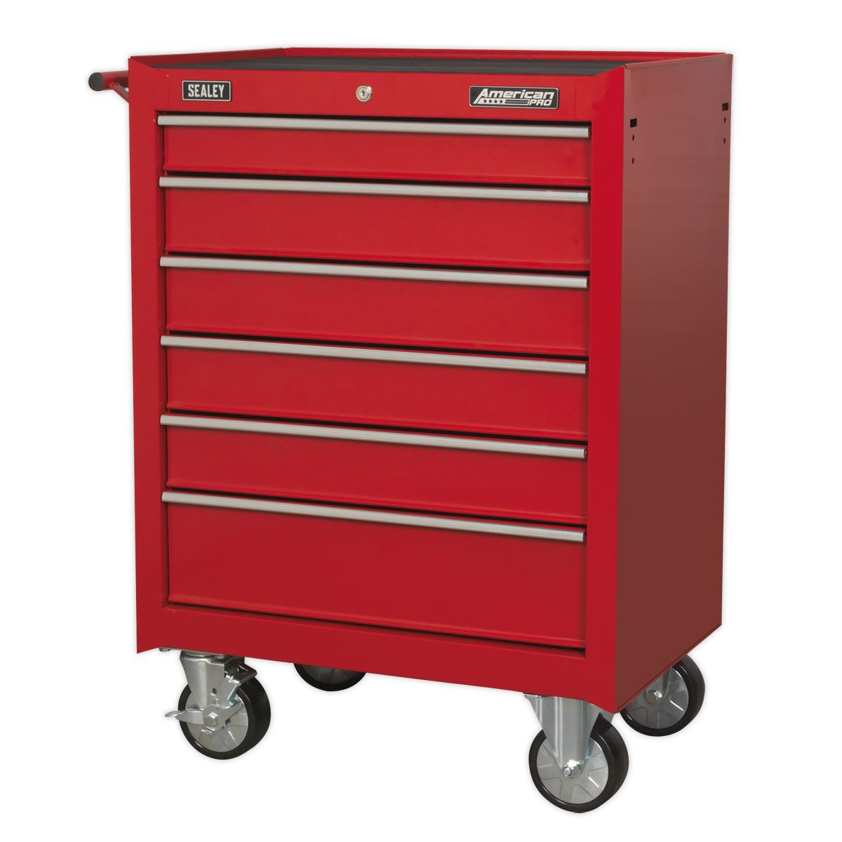 Sealey AP226 Rollcab 6 Drawer with Ball-Bearing Slides - Red Sealey