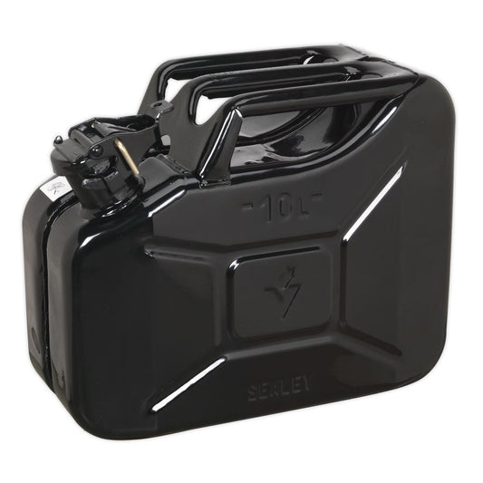 Sealey JC10B Jerry Can 10L - Black Sealey