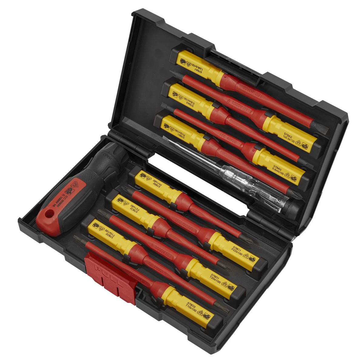 Sealey AK6128 Screwdriver Set 13pc Interchangeable - VDE Approved Sealey