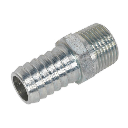 Sealey AC42 Screwed Tailpiece Male 3/8"BSPT - 1/2" Hose Pack of 5 Sealey