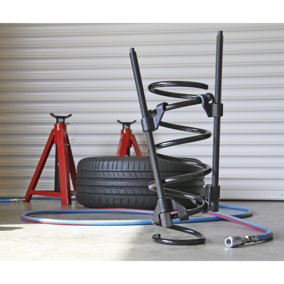 Sealey AK3846 Coil Spring Compressor 1100kg 2pc Long Reach Sealey