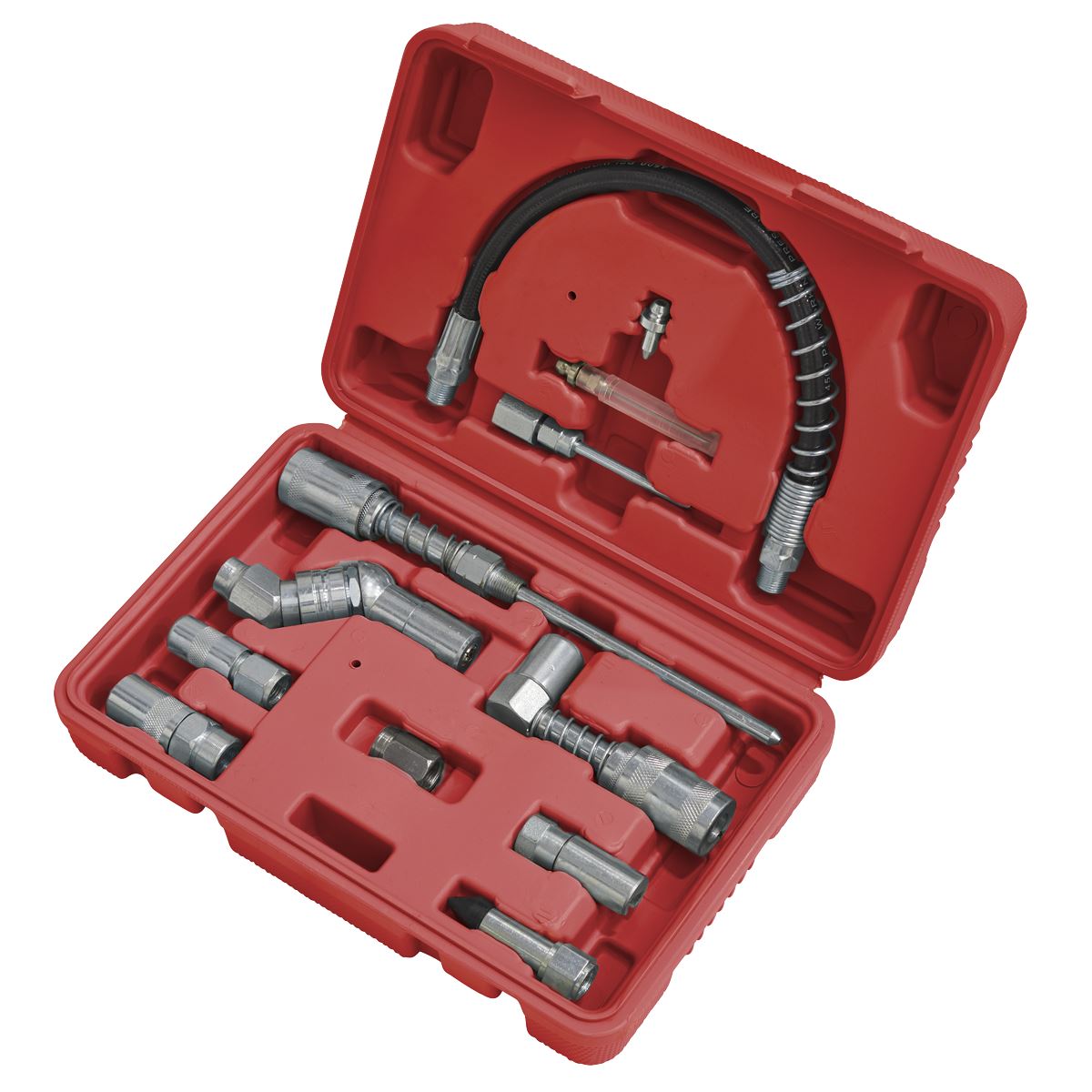 Sealey AK4482 Grease Gun Adaptor Kit 12pc Sealey