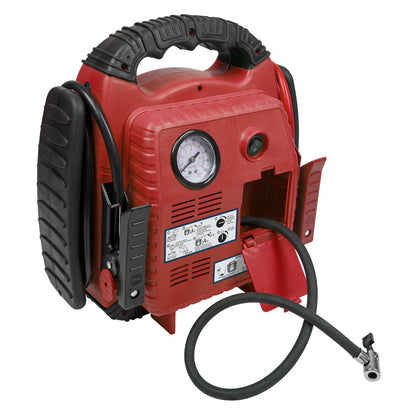 Sealey RS132 RoadStart® Emergency Jump Starter with Air Compressor 12V 900 Peak Amps Sealey