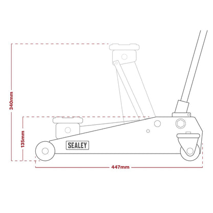 Sealey JKIT01 Lifting Kit (Inc Jack Axle Stands Creeper Chocks & Wrench) 5pc - 2 Tonne Sealey