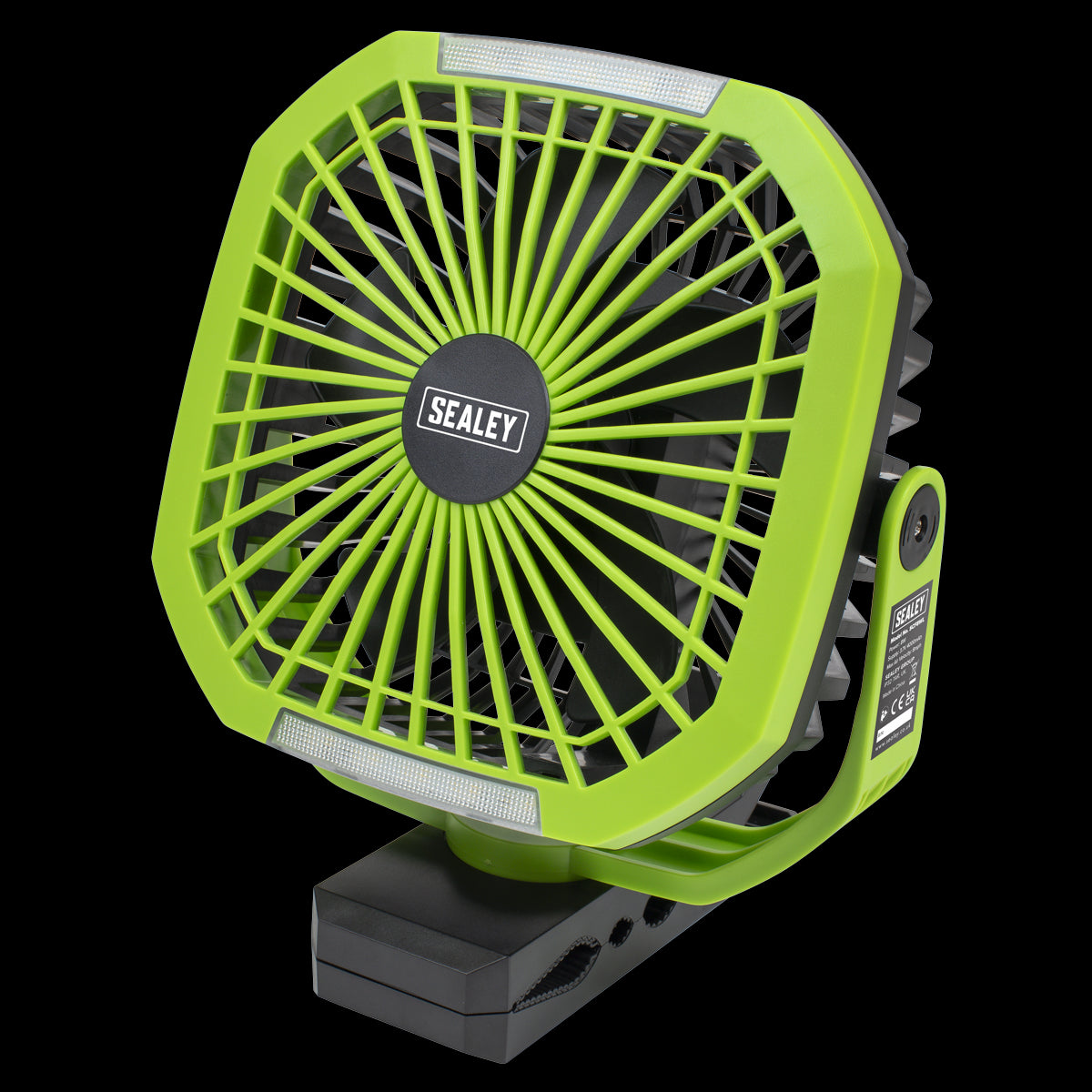 Sealey SCF8WL Portable Clip Fan with Worklight 8" 4 Speeds Sealey