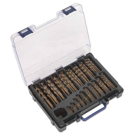 Sealey DBS170CB HSS Cobalt Fully Ground Drill Bit Assortment 170pc Ø1-10mm Sealey