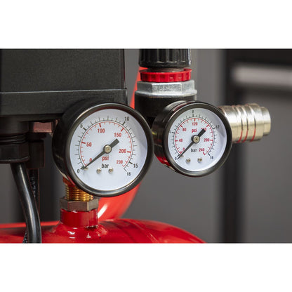 Sealey SAC10030 Air Compressor 100L V-Twin Direct Drive 3hp Sealey